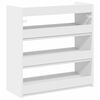 vidaXL Shoe Rack White 60x25x62 cm Engineered Wood