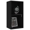 vidaXL 2-Tier Book Cabinet Black 40x30x76.5 cm Engineered Wood