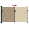 vidaXL Retractable Side Awning Taupe 117x300 cm