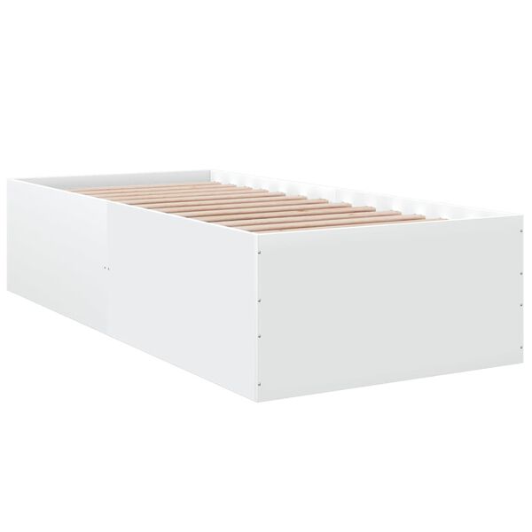 vidaXL Bed Frame without Mattress White 100x200 cm