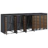 vidaXL Wheelie Bin Storage for 5 Bins Anthracite 340 x 77.5 x 121.5 cm