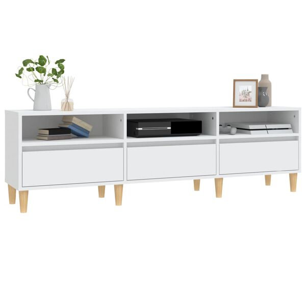 vidaXL TV Cabinet White 150x30x44.5 cm Engineered Wood