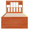 vidaXL Bookcase Bed without Mattress Wax Brown 100x200 cm Solid Wood Pine