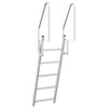 vidaXL 5-Step Dock Ladder Silver 58 x 77 x 191 cm Aluminium