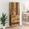 vidaXL Highboard Old Wood 69.5 x 34 x 180 cm Engineered Wood