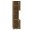 vidaXL Bathroom Cabinet Smoked Oak 30x30x179 cm Engineered Wood