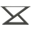 vidaXL Coffee Table Legs 2 pcs Anthracite 50x(30-31.3) cm Steel