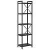 vidaXL Bookshelf Black Oak 40 x 30 x 155 cm Engineered Wood
