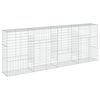 vidaXL Gabion Basket with Cover 400x50x150 cm Galvanised Iron