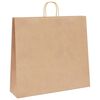 vidaXL Paper Bags 250 pcs with Handles Brown 54x15x49 cm