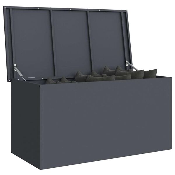 vidaXL Outdoor Storage Box Anthracite 100 x 50.5 x 50 cm Steel