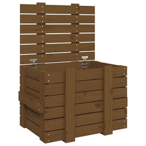 vidaXL Storage Box Honey Brown 58x40.5x42 cm Solid Wood Pine