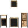 vidaXL Bathroom Furniture Set with Shelf 4 pcs Brown Solid Mango Wood