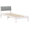 vidaXL Bed frame White and light grey 80 x 200 cm Solid pine wood