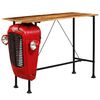 vidaXL Tractor Bar Table Solid Mango Wood Red 60x150x107 cm