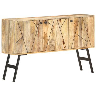 vidaXL Sideboard 118x30x75 cm Solid Mango Wood