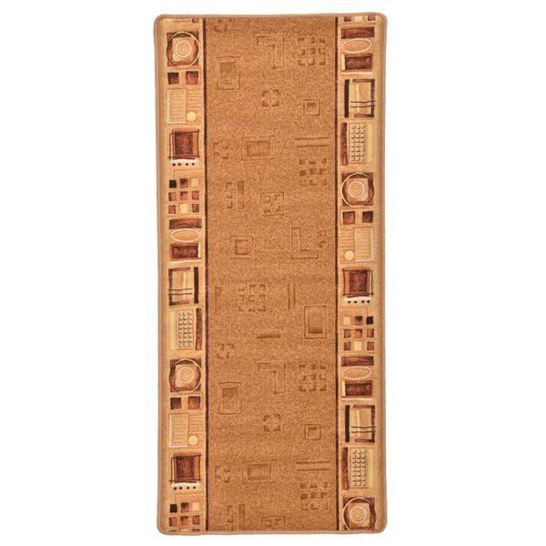 vidaXL Carpet Runner Gel Backing Beige 67x150 cm