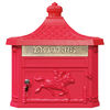 vidaXL Wall Mounted Mailbox Red 40.5 x 15.5 x 44 cm Cast Aluminum