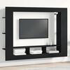 vidaXL TV Cabinet Black oak 152 x 22 x 113 cm Engineered wood