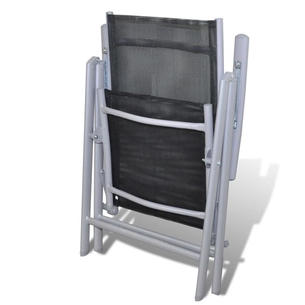 vidaXL Folding Garden Chairs 4 pcs Aluminium