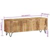 vidaXL TV Cabinet 110x30x40 cm Solid Wood Mango