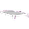vidaXL Bed Frame without Mattress White 90x190 cm Single Engineered Wood