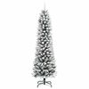 vidaXL Artificial Christmas Tree with 300 LEDs with Stand White 180 cm