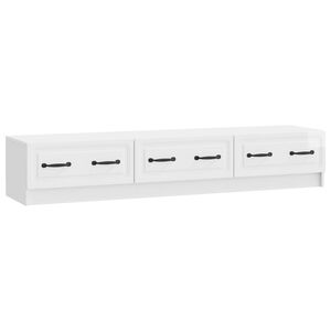 vidaXL TV Cabinet 147 x 34.5 x 27 cm High Gloss White Engineered Wood
