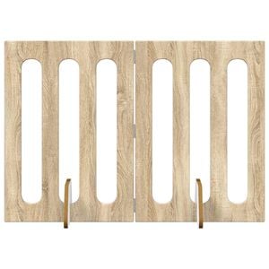 vidaXL Folding Pet Fence 2 pcs Sonoma Oak 100.5 x 38 x 70 cm