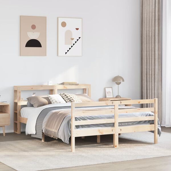vidaXL Bed Frame without Mattress 160x200 cm Solid Wood Pine