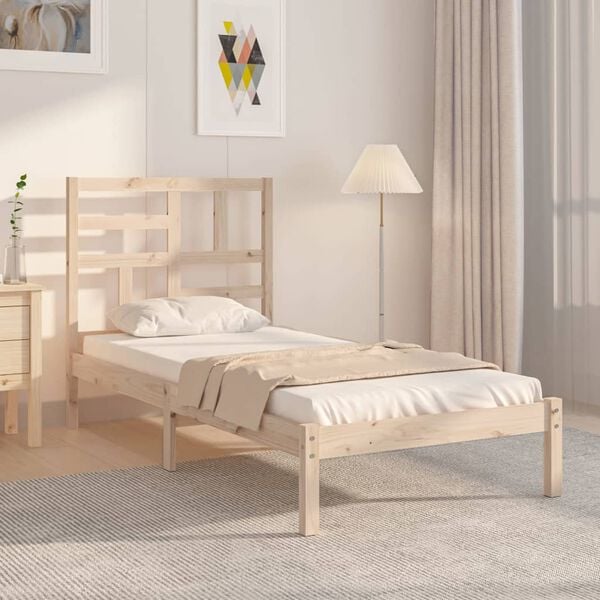 vidaXL Bed Frame without Mattress Solid Wood 90x190 cm Single