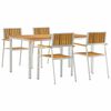 vidaXL Outdoor Dining Set 5 pcs 150 x 90 x 75 cm