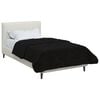 vidaXL Full Year Duvet Black 135 x 200 cm Microfiber and Teddy fleece