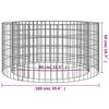 vidaXL Gabion Fire Pit Ø 100 cm Galvanised Iron
