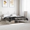 vidaXL Metal Bed Frame without Mattress with Headboard White 160x200cm