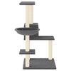vidaXL Cat Tree with Sisal Scratching Posts Dark Grey 95 cm