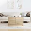 vidaXL Coffee Table with Drawers Sonoma Oak 70.5x70x40 cm