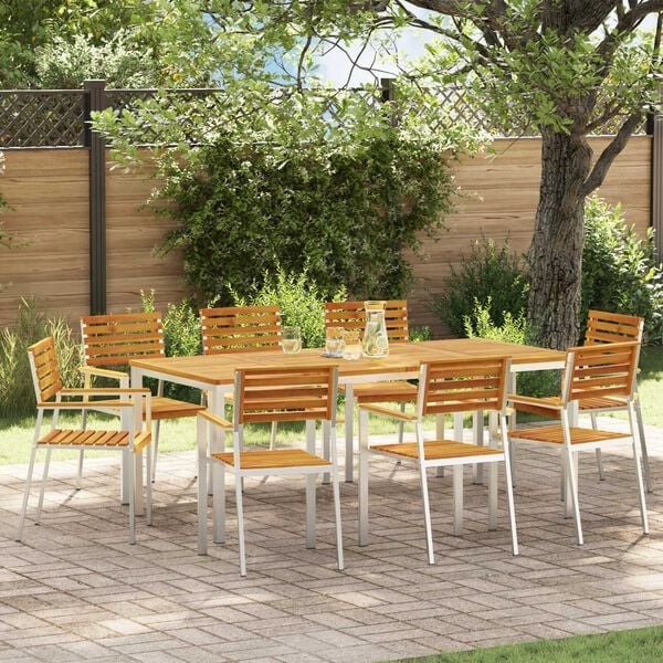 vidaXL Garden Chair 8 pcs Oil Natural Solid Acacia Wood
