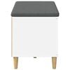 vidaXL Hall Bench with Cushion with Storage White 80 x 38 x 46 cm