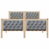 vidaXL Bed Frame Light Grey 140 x 200 cm Solid Pine Wood