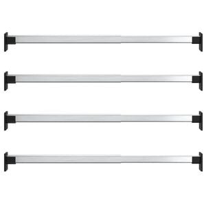 vidaXL Telescopic Wardrobe Rails 4 pcs Silver 58-100 cm