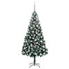 vidaXL Artificial Christmas Tree with 300 LEDs with Stand Green 210 cm