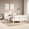 vidaXL Bookcase Bed without Mattress White 140x190 cm Solid Wood Pine