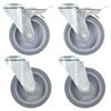 vidaXL Bolt Hole Swivel Casters 4 pcs 100 mm