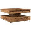 vidaXL Coffee Table 360-Degree Rotatable Old Wood 70x70x34.5 cm