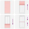 vidaXL Pleated Blind Pink 95x200 cm Fabric Width 94.4 cm Polyester