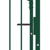 vidaXL Fence Gate Emmen with Spikes Steel 104x117 cm Green