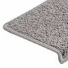 vidaXL Stair Mats 15 pcs 65x21x4 cm Grey Rectangular Edge