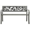 vidaXL Garden Bench 125 cm Steel Grey