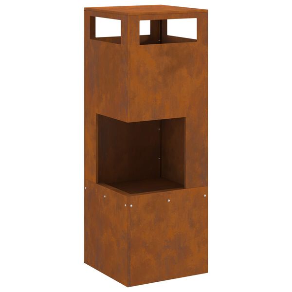 vidaXL Fire Pit Brown 35 x 35 x 100 cm Steel